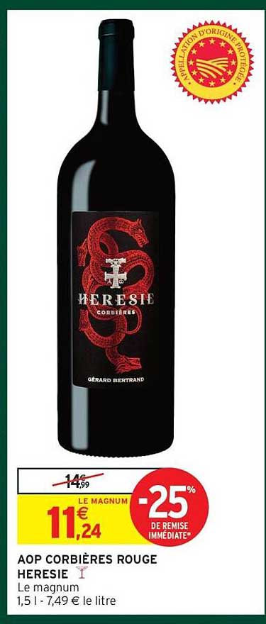 AOP CORBIÈRES ROUGE HERESIE