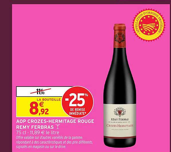 AOP CROZES-HERMITAGE ROUGE REMY FERBRAS