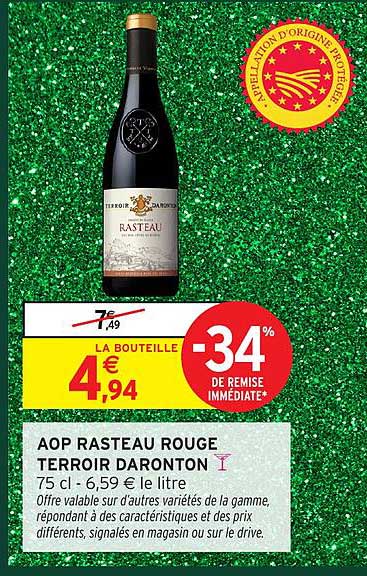 AOP RASTEAU ROUGE TERROIR DARONTON