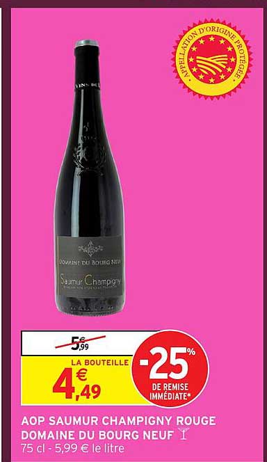 AOP SAUMUR CHAMPIGNY ROUGE DOMAINE DU BOURG NEUF
