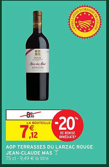 AOP TERRASSES DU LARZAC ROUGE JEAN-CLAUDE MAS