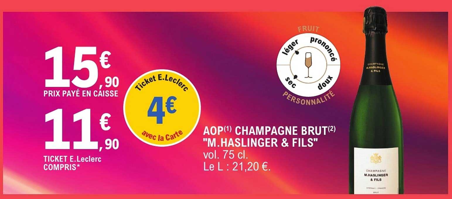 AOP(1) CHAMPAGNE BRUT(2) "M.HASLINGER & FILS"