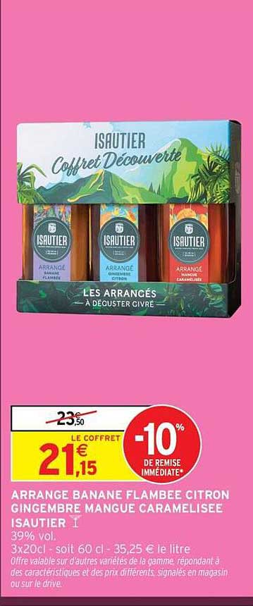 ARRANGE BANANE FLAMBEE CITRON GINGEMBRE MANGUE CARAMELISEE ISAUTIER