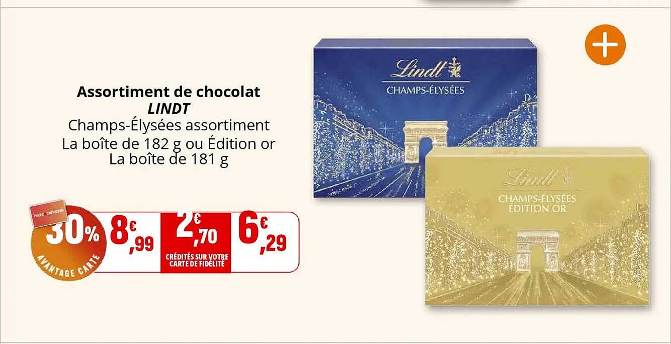 Assortiment de chocolat LINDT Champs-Élysées assortiment