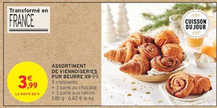 ASSORTIMENT DE VIENNOISERIES PUR BEURRE X9
