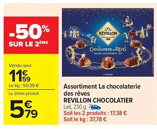 Assortiment La chocolaterie des rêves REVILLON CHOCOLATIER