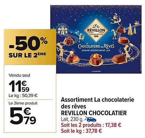 Assortiment La chocolaterie des rêves REVVILLON CHOCOLATIER