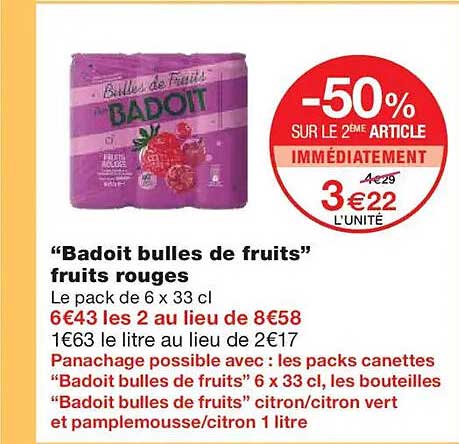 "Badoit bulles de fruits" fruits rouges