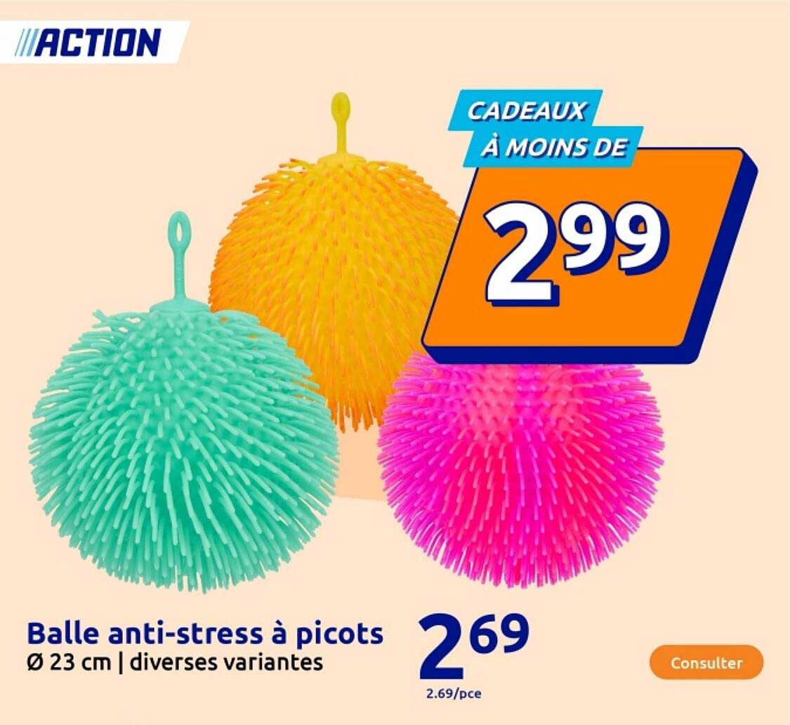 Balle anti-stress à picots