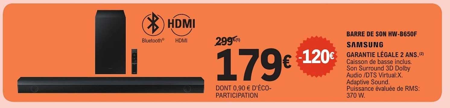 BARRE DE SON HW-B650F SAMSUNG