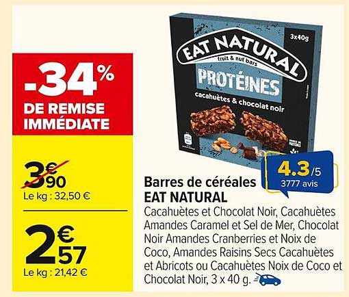 Barres de céréales EAT NATURAL