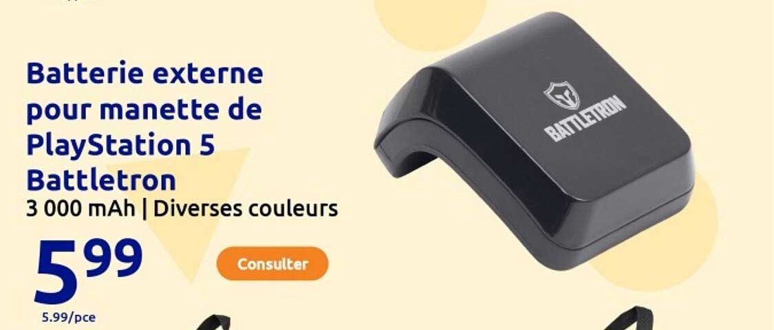 Batterie externe pour manette de PlayStation 5 Battletron