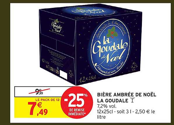 BIÈRE AMBRÉE DE NOËL LA GOUDALE