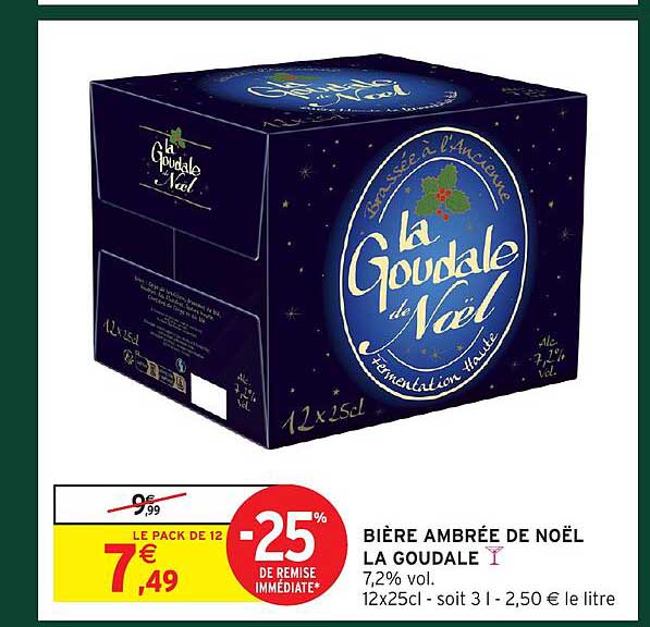 BIÈRE AMBRÉE DE NOËL LA GOUDALE