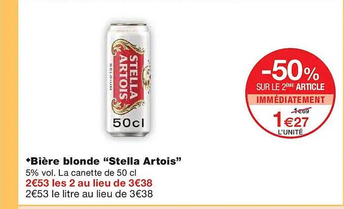 Bière blonde “Stella Artois”
