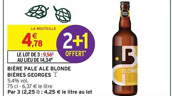 BIÈRE PALE ALE BLONDE BIÈRES GEORGES