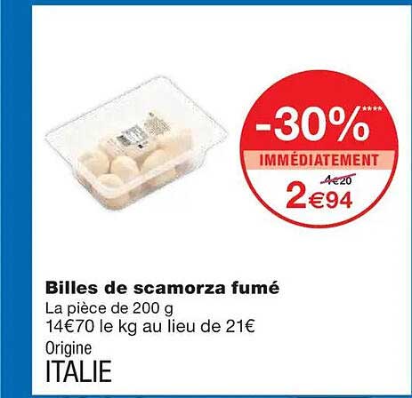 Billes de scamorza fumé