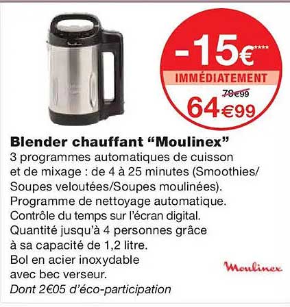 Blender chauffant “Moulinex”