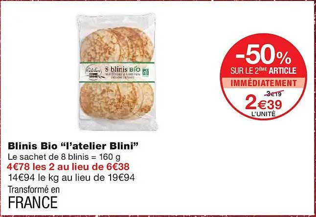 Blinis Bio "l'atelier Blini"