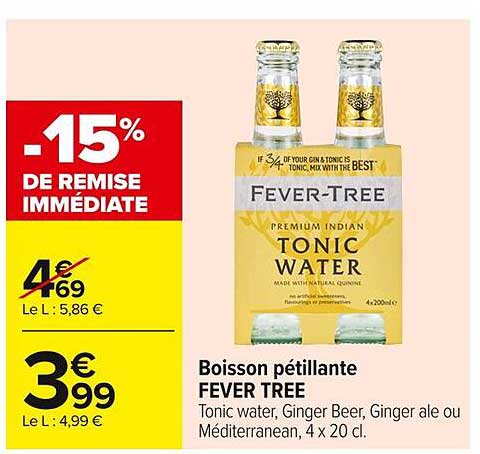 Boisson pétillante FEVER TREE
