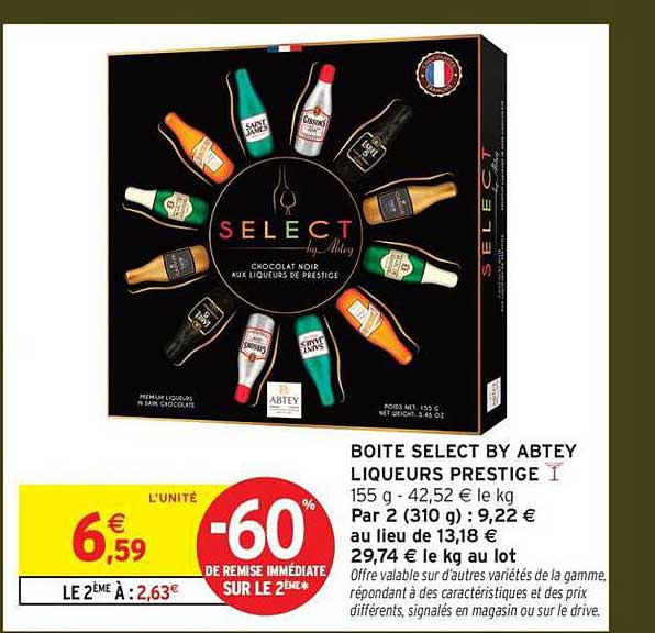 BOITE SELECT BY ABTEY LIQUEURS PRESTIGE