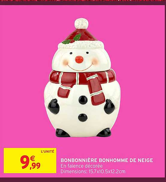 BONBONNIÈRE BONHOMME DE NEIGE