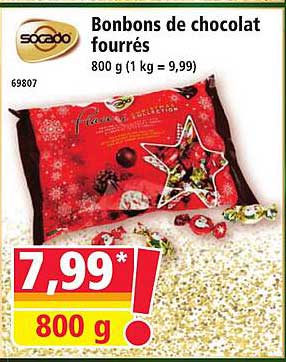 Bonbons de chocolat fourrés