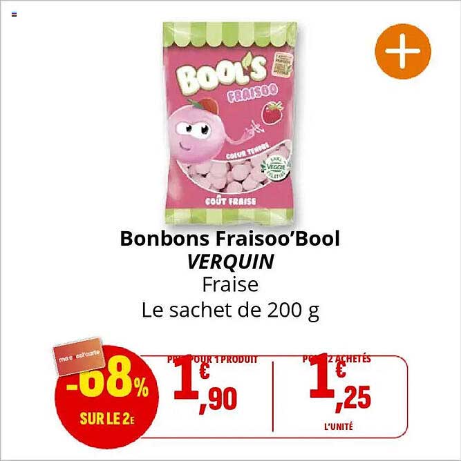 Bonbons Fraisoo’Bool VERQUIN
