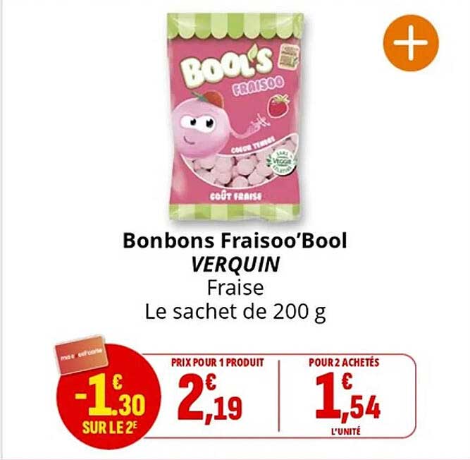 Bonbons Fraisoo’Bool VERQUIN Fraise