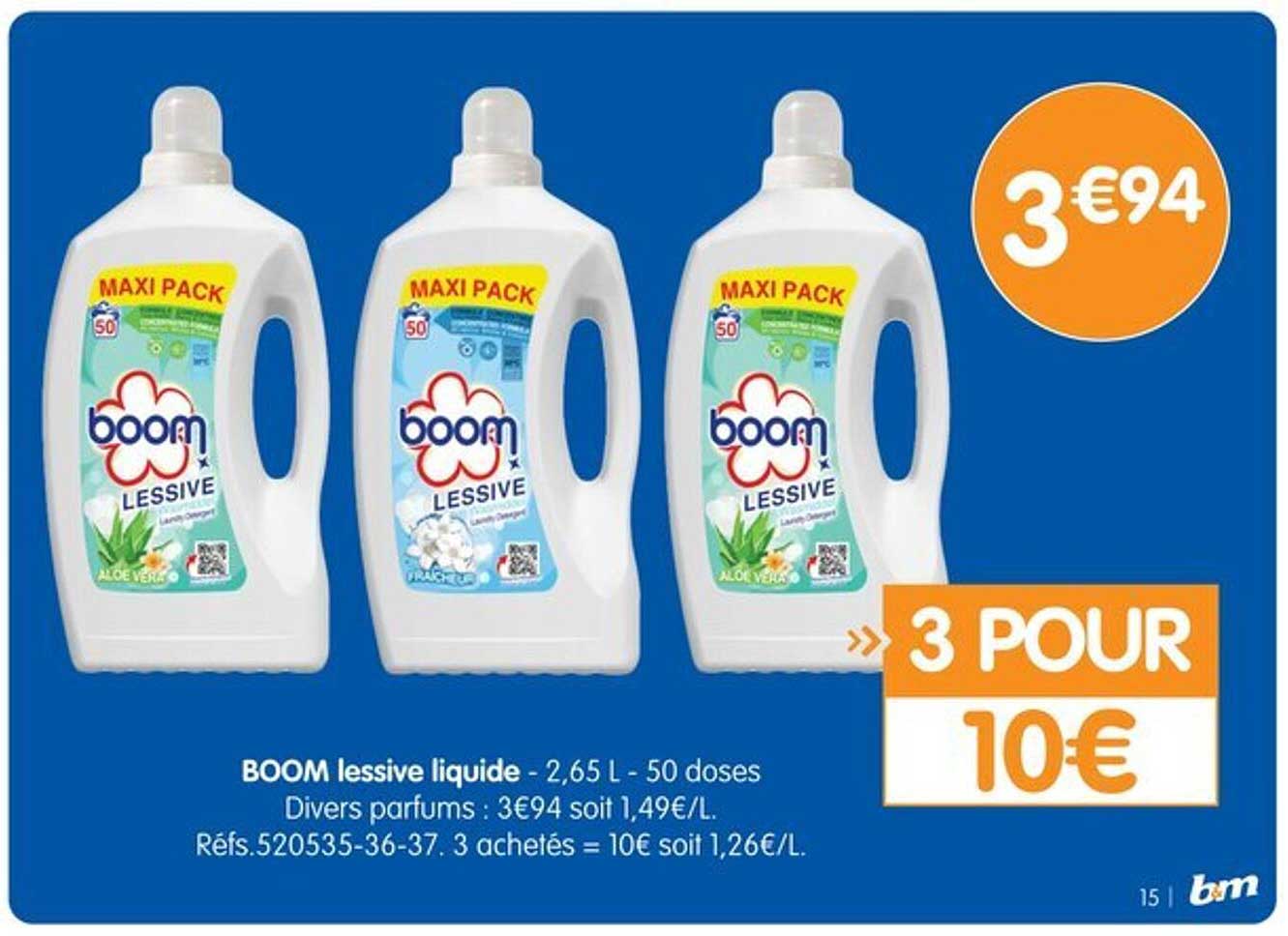 BOOM lessive liquide - 2,65 L - 50 doses