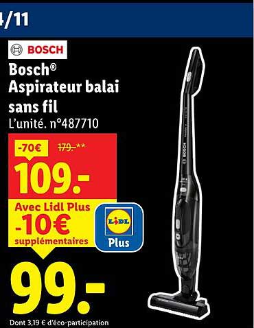 Bosch® Aspirateur balai sans fil