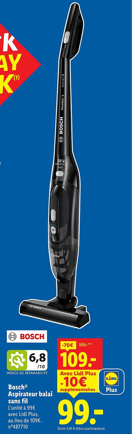 Bosch® Aspirateur balai sans fil