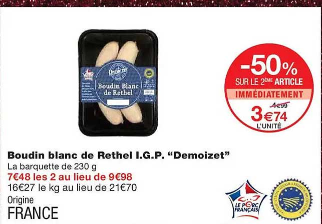 Boudin blanc de Rethel I.G.P. "Demoizet"
