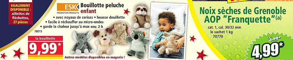 Bouillotte peluche enfant