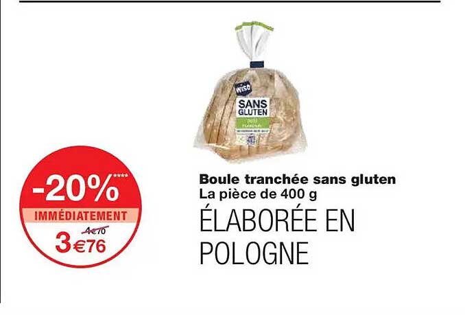 Boule tranchée sans gluten