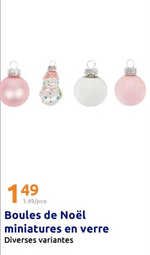 Boules de Noël miniatures en verre