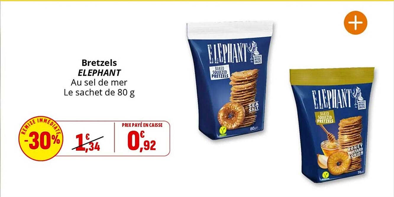 Bretzels ELEPHANT Au sel de mer