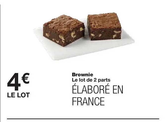 Brownie Le lot de 2 parts