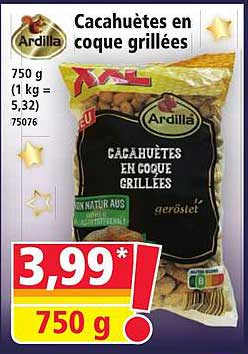 Cacahuètes en coque grillées