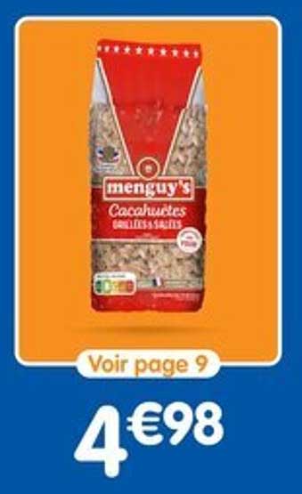 Cacahuètes grillées et salées Menguy's