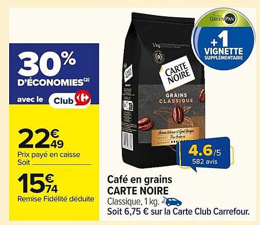 Café en grains CARTE NOIRE