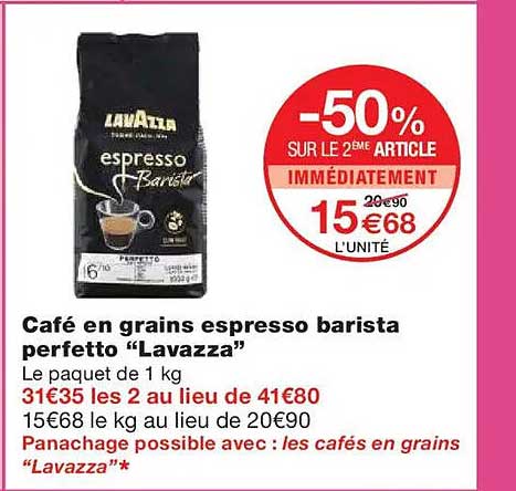 Café en grains espresso barista perfetto “Lavazza”