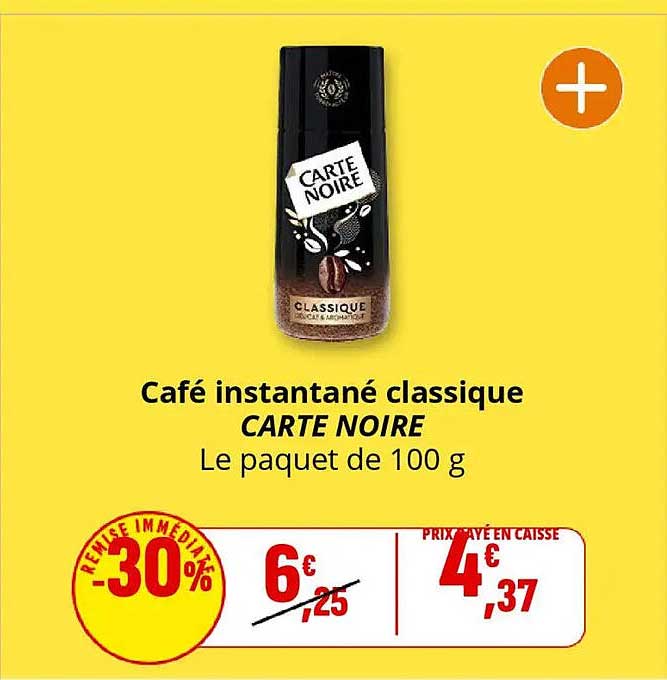 Café instantané classique CARTE NOIRE