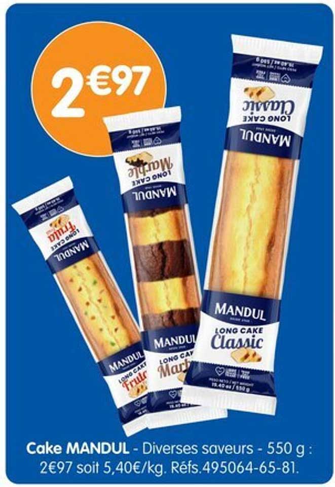 Cake MANDUL - Diverses saveurs