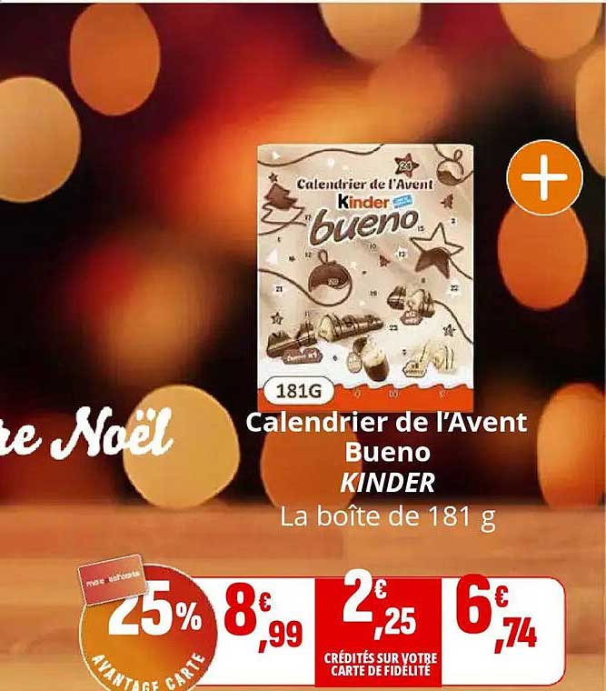 Calendrier de l’Avent Bueno KINDER