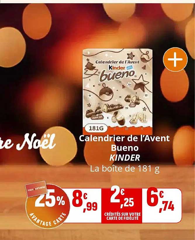 Calendrier de l’Avent Bueno KINDER