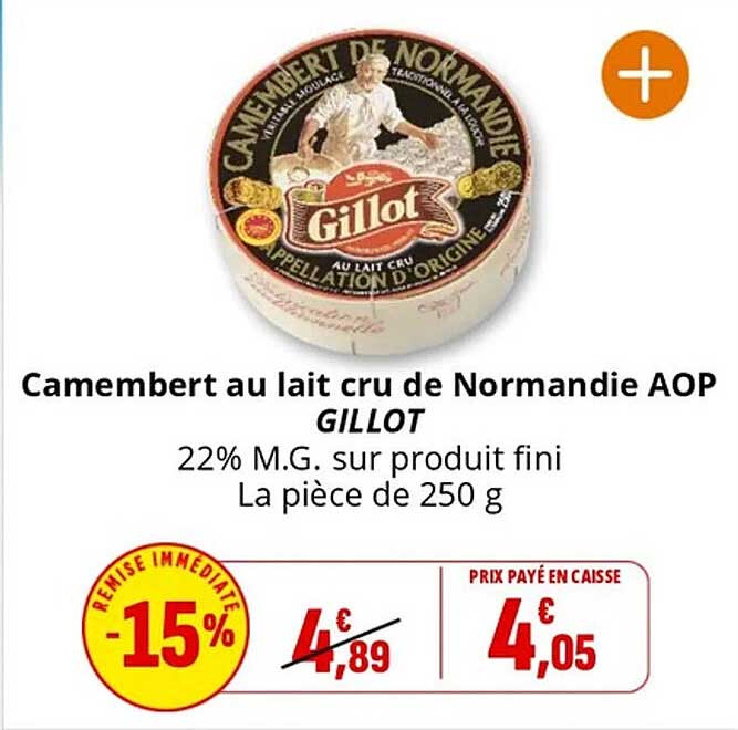 Camembert au lait cru de Normandie AOP GILLOT