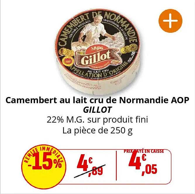 Camembert au lait cru de Normandie AOP GILLOT
