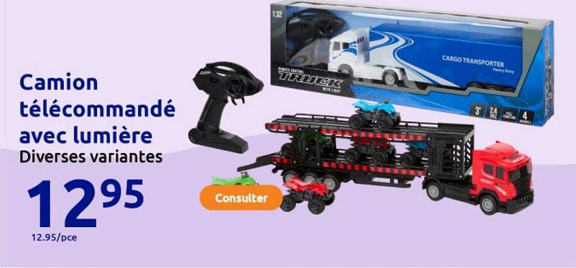 Camion télécommandé avec lumière