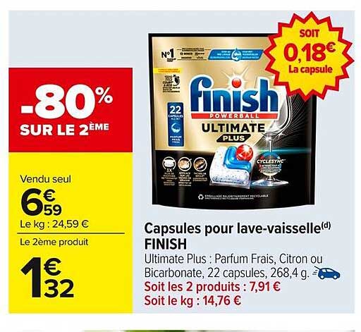 Capsules pour lave-vaisselle(d) FINISH